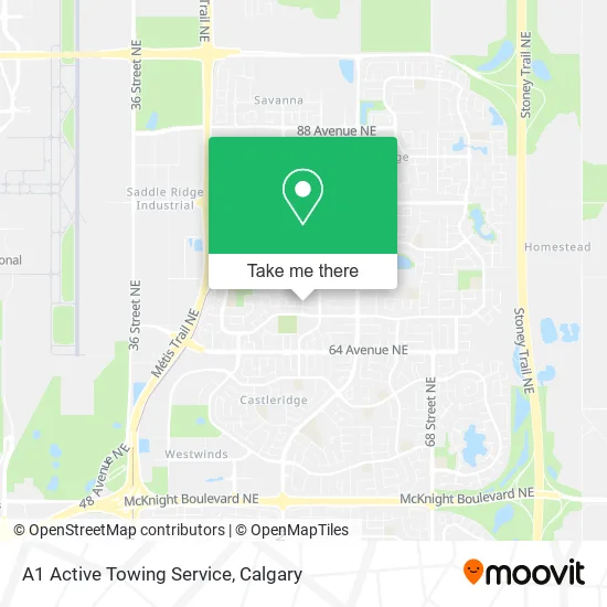A1 Active Towing Service map