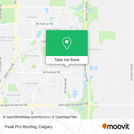 Peak Pro Roofing map