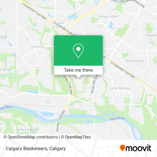 Calgary Basketeers map