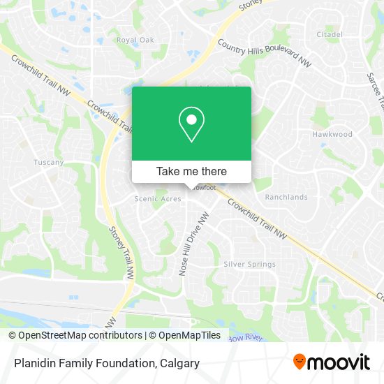 Planidin Family Foundation map