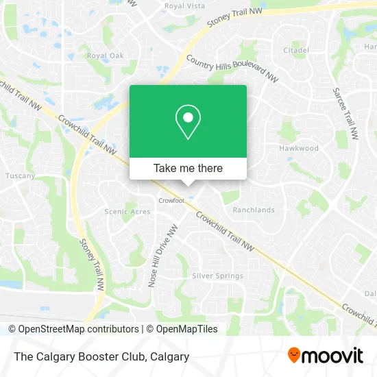 The Calgary Booster Club map