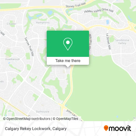 Calgary Rekey Lockwork map