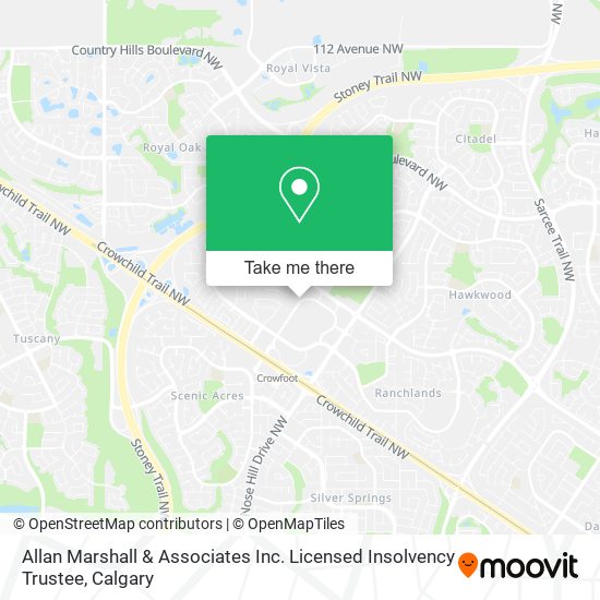 Allan Marshall & Associates Inc. Licensed Insolvency Trustee map