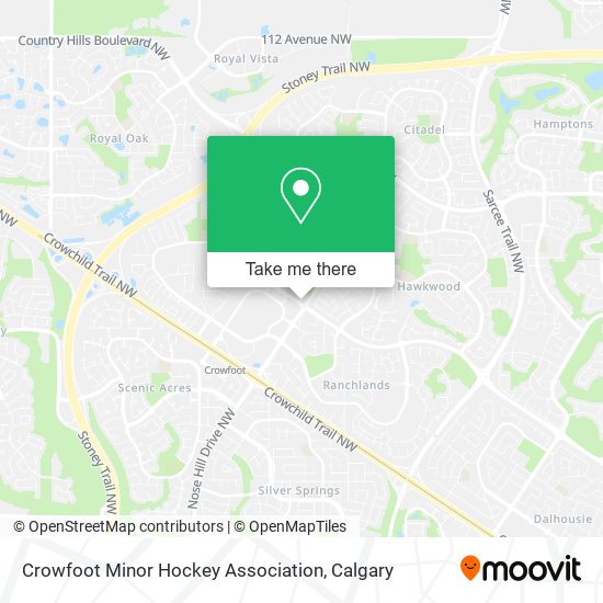 Crowfoot Minor Hockey Association map