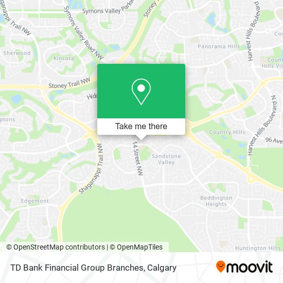 TD Bank Financial Group Branches map