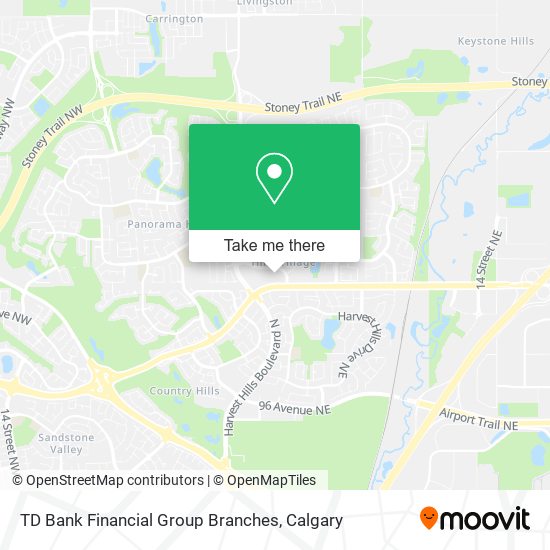 TD Bank Financial Group Branches map