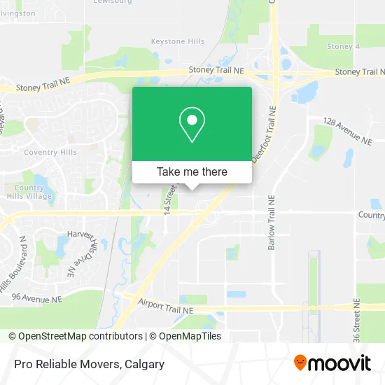 Pro Reliable Movers map