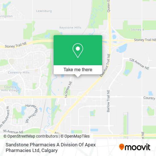 Sandstone Pharmacies A Division Of Apex Pharmacies Ltd map