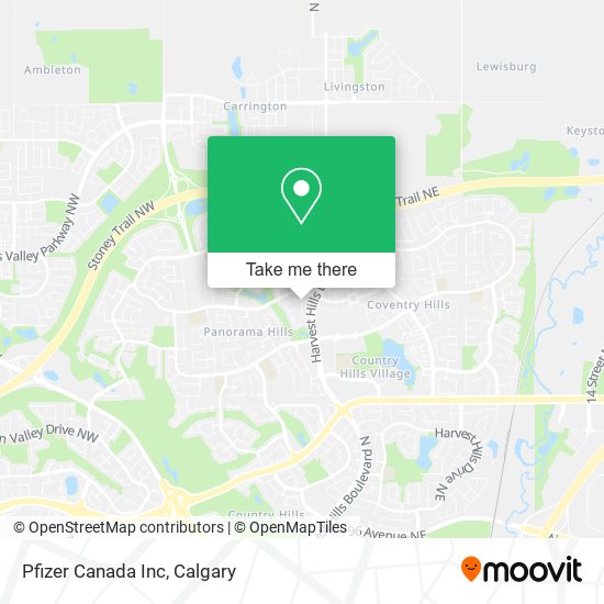 Pfizer Canada Inc map