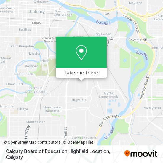 Calgary Board of Education Highfield Location map
