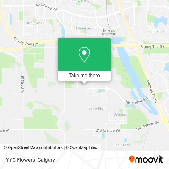 YYC Flowers map