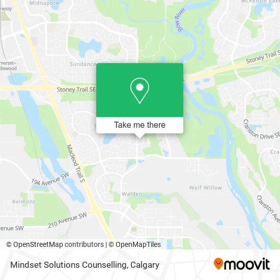 Mindset Solutions Counselling map