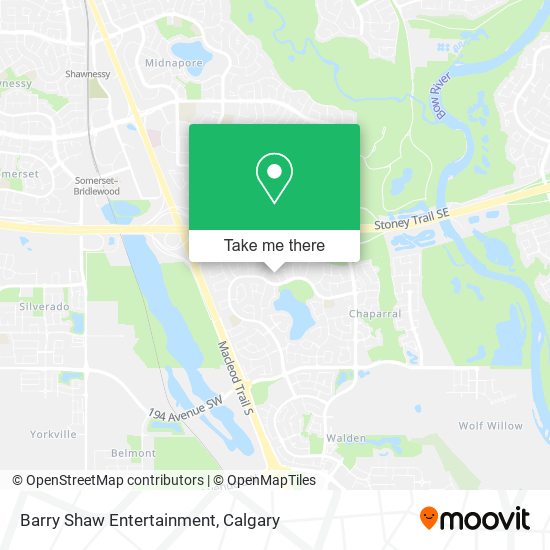 Barry Shaw Entertainment map