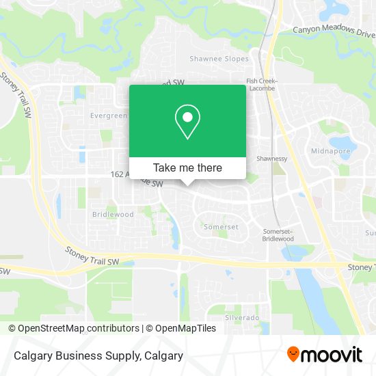 Calgary Business Supply map