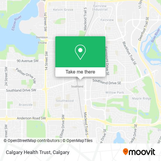 Calgary Health Trust map