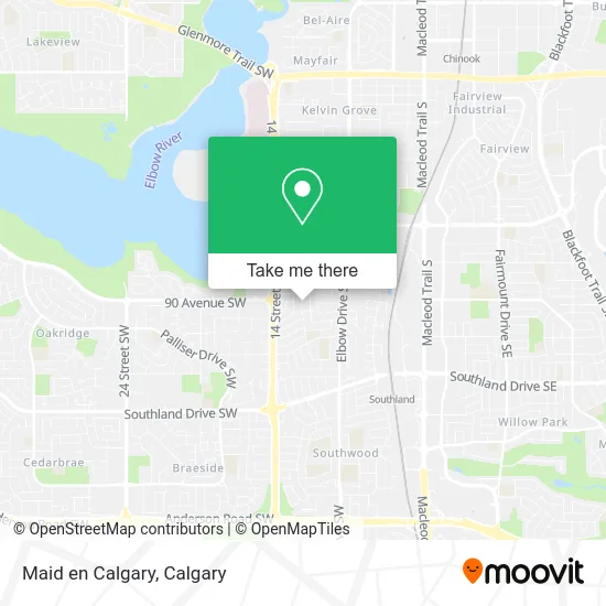 Maid en Calgary map