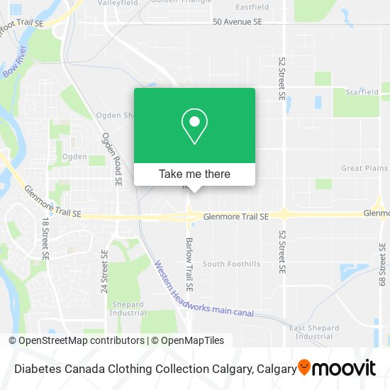 Diabetes Canada Clothing Collection Calgary map