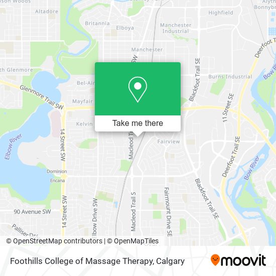 Foothills College of Massage Therapy map