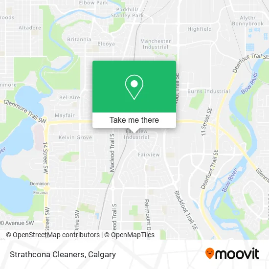 Strathcona Cleaners map
