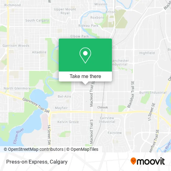 Press-on Express map