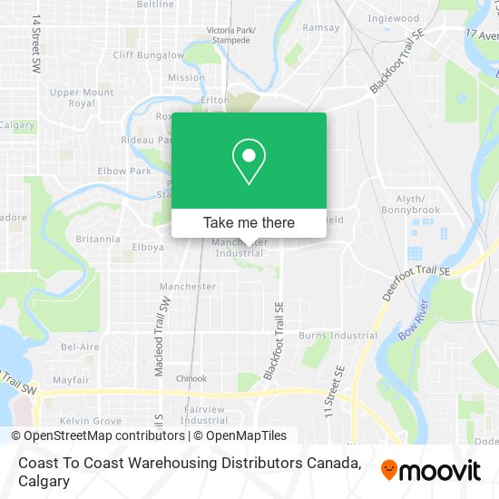 Coast To Coast Warehousing Distributors Canada map