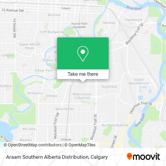 Araam Southern Alberta Distribution map