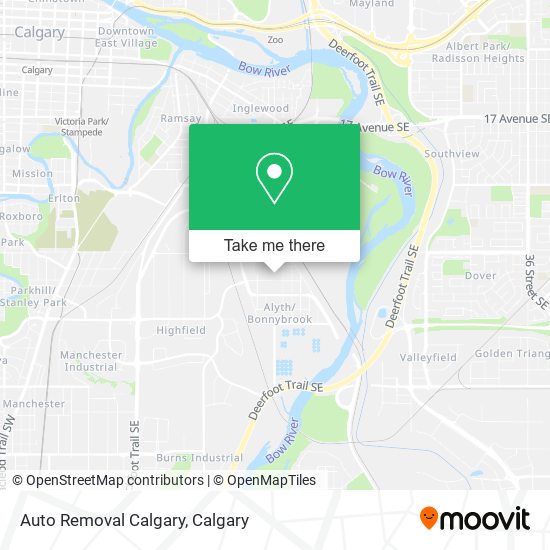 Auto Removal Calgary map
