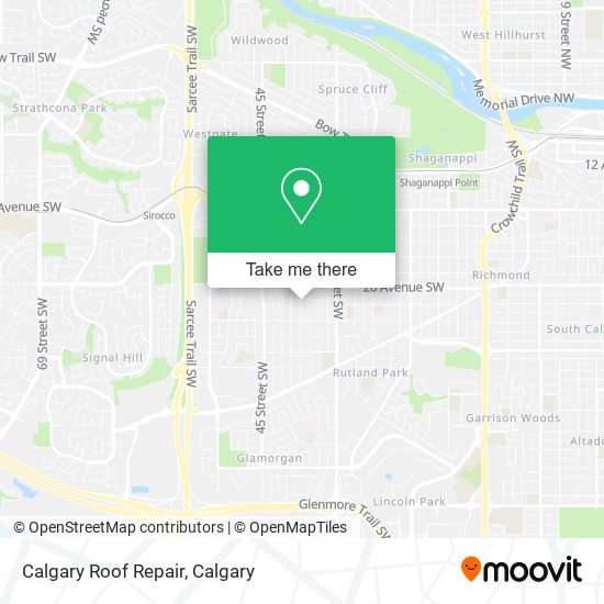 Calgary Roof Repair map