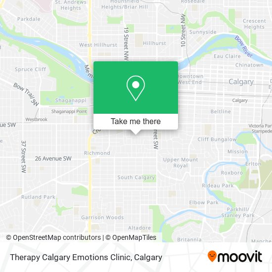 Therapy Calgary Emotions Clinic map