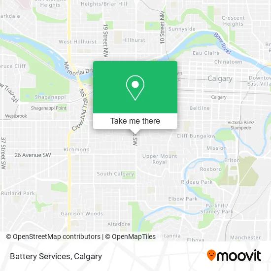 Battery Services map