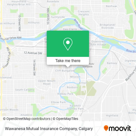 Wawanesa Mutual Insurance Company map