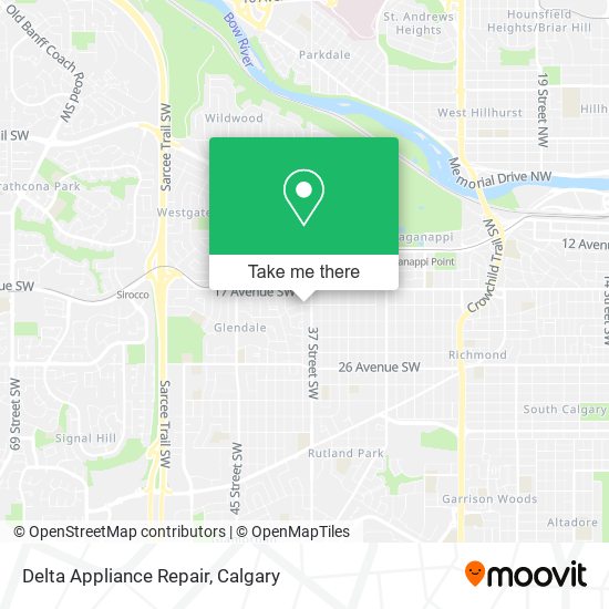 Delta Appliance Repair map