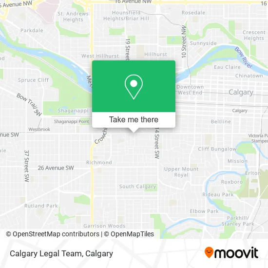 Calgary Legal Team map