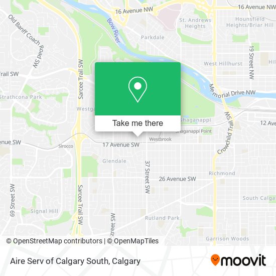Aire Serv of Calgary South map