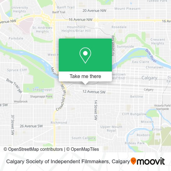 Calgary Society of Independent Filmmakers map