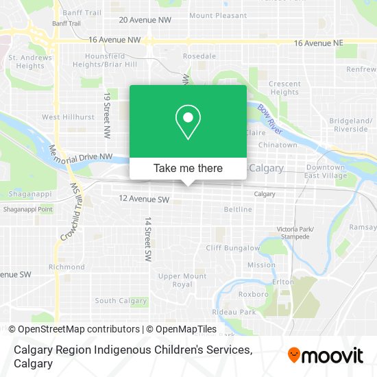 Calgary Region Indigenous Children's Services map