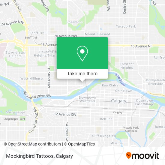 Mockingbird Tattoos map