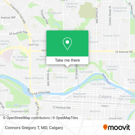 Connors Gregory T, MD map