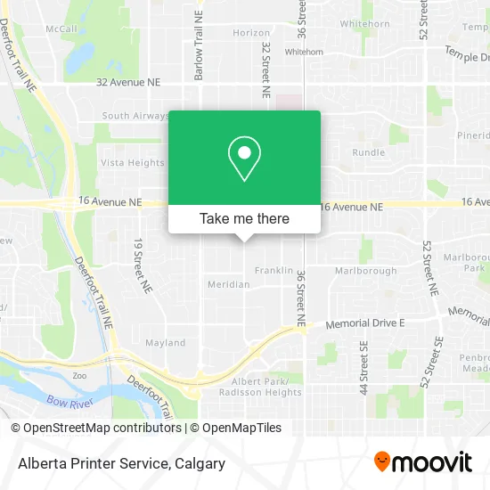 Alberta Printer Service map