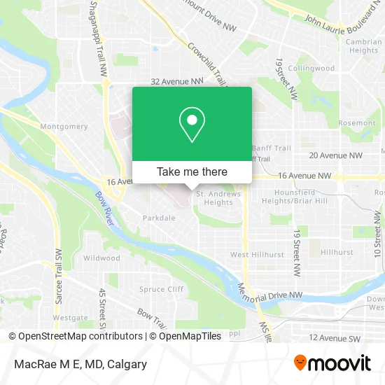 MacRae M E, MD map