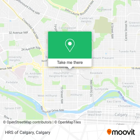HRS of Calgary map