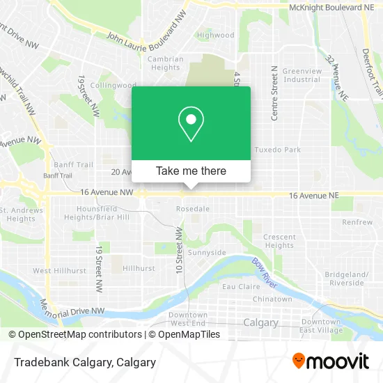 Tradebank Calgary map