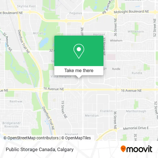 Public Storage Canada map