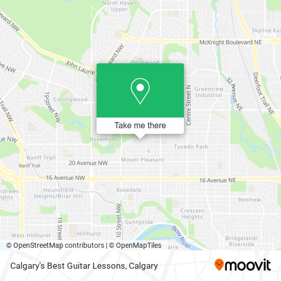 Calgary's Best Guitar Lessons map
