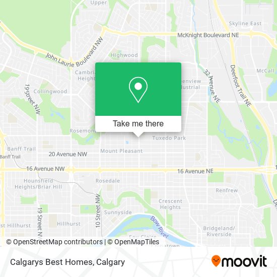 Calgarys Best Homes map