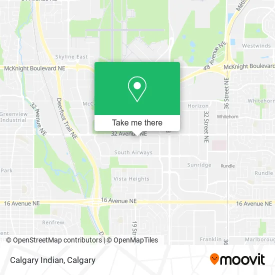 Calgary Indian map