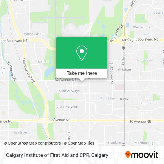 Calgary Institute of First Aid and CPR map