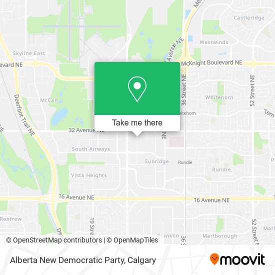 Alberta New Democratic Party map