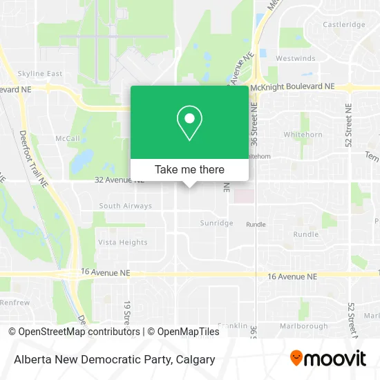 Alberta New Democratic Party map