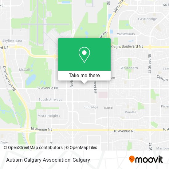 Autism Calgary Association map